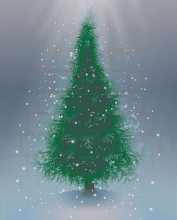 vignette christmas tree